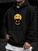 Unisex Hoodie, Halloween, Joyful Face Devil Design, Pullover Sweatshirt, Streetwear Casual Style, Autumn Winter Daily Wear, Front Graphic Print with K
