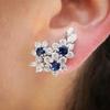 Gorgeous Women's Stud Earrings Full with Dazzling CZ Stone Sparkling Ear Piercing Earrings Party Jewelry Drop Shipping