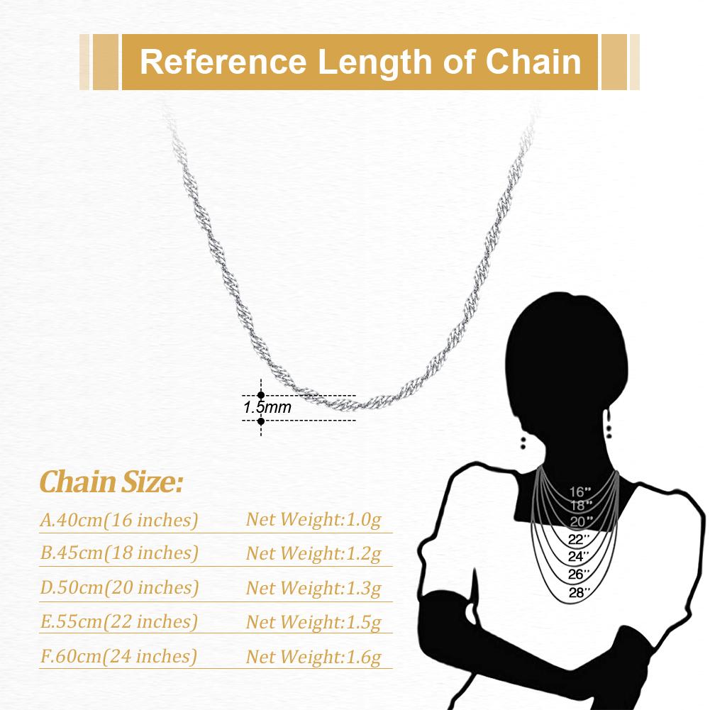 Effie Queen Charm S925 Silber 1,5mm 14 Karat Gold Gedrehte Figaro-Kette Choker Halskette Herren Damen Halskette Einfacher Schmuck SC02