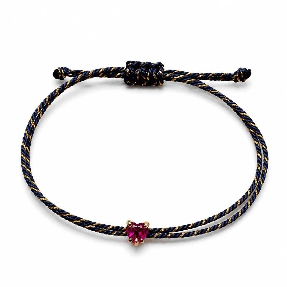Crystal Gemstone Braided Rope Bracelet Multicolor Bohemian Bracelet Zircon Bracelet For Women