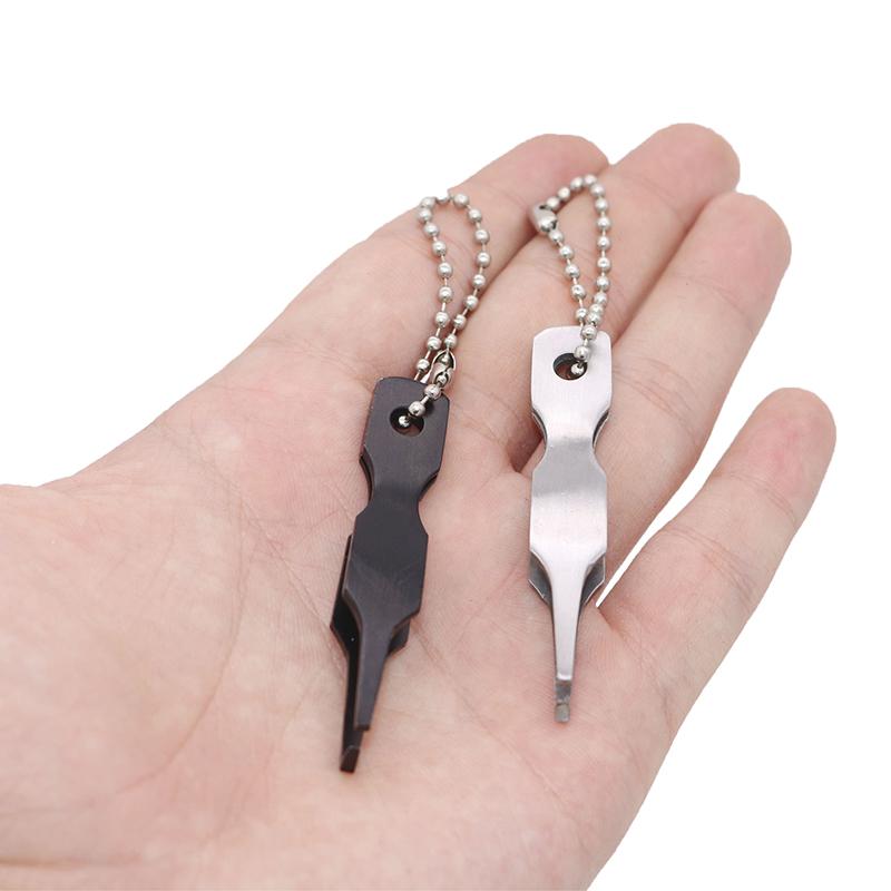 Ringöffner Mini Zange Schnellsprengringe Öffner Werkzeug Mit/Ohne Kette Knotenbinder für Angelschnur Pinzette Schneidzange Tackle