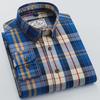 Men's Slim Fit Non-Iron Plaid Cotton Shirt - Long Sleeve, Spring Casual Style