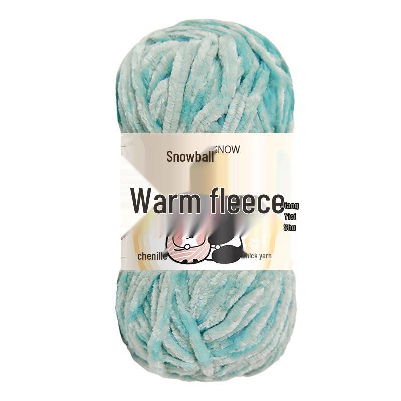 Jiate Snowball Chenille Yarn: Cozy, Thick, Fluffy Yarn for DIY Crochet, Gold Velvet Knit, Shoes, and Scarf Projects.