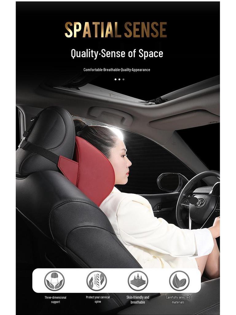 Aviation-Grade Memory Foam Car Neck and Lumbar Support Pillow
