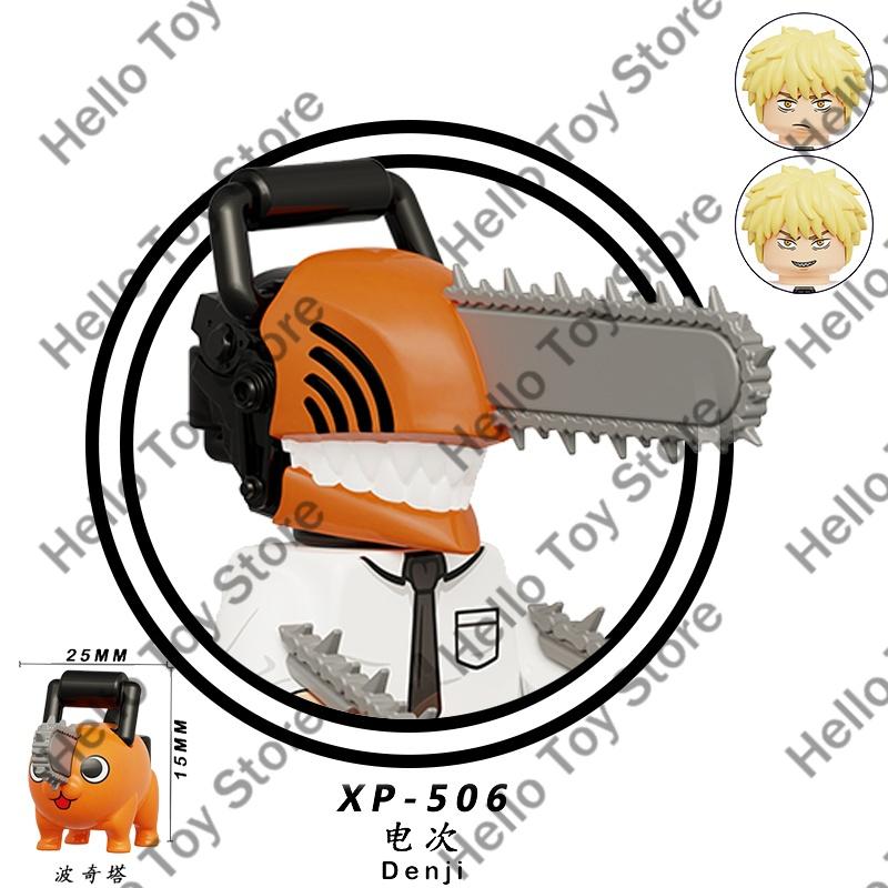 Klassischer Anime Chainsaw Man Blöcke Mini-Actionfiguren Denji Pochita Bausteine Puppen Kettensägen-Dämon Modell Kinderspielzeug Geschenke
