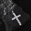 Hot Selling Fashion Luxury Moissanite diamond Sterling Silver Cross Pendant Necklace with Certificate in Europe and America