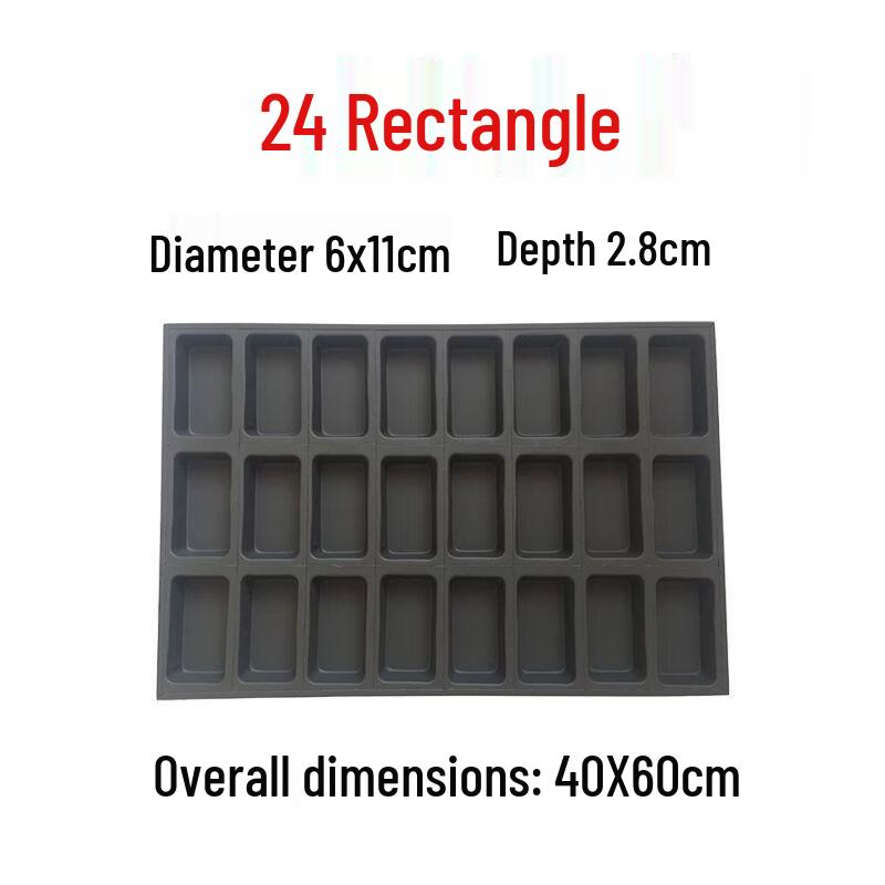 Xihe 24-Cavity Rectangular Glass Baking Mold