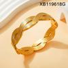 European & American Style Women's PVD Gold-Plated Twist Chain Bracelet - Titanium Steel Light Luxury Jewelry