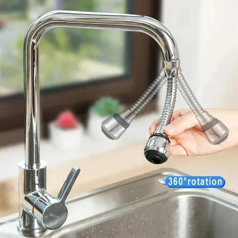 Faucet Extender 360° Adjustment Kitchen Faucet Accessories Splash Proof Faucet Extender Save Bathroom Sink Kitchen Spout