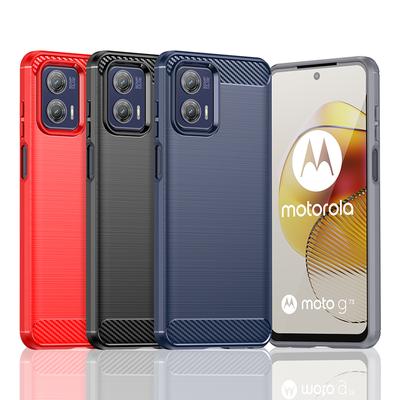 Capa para Motorola Moto G73, capa protetora de silicone com fibra de carbono para Moto G73 G13 G23 G53 G32 G52 G72