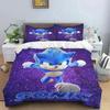 3D Luxurious Teens The Movie Hedgehogs Boy Bedding Set Anime Digital Cartoon Sonic Duvet Cover Comforter Bed Youth Kids Gift