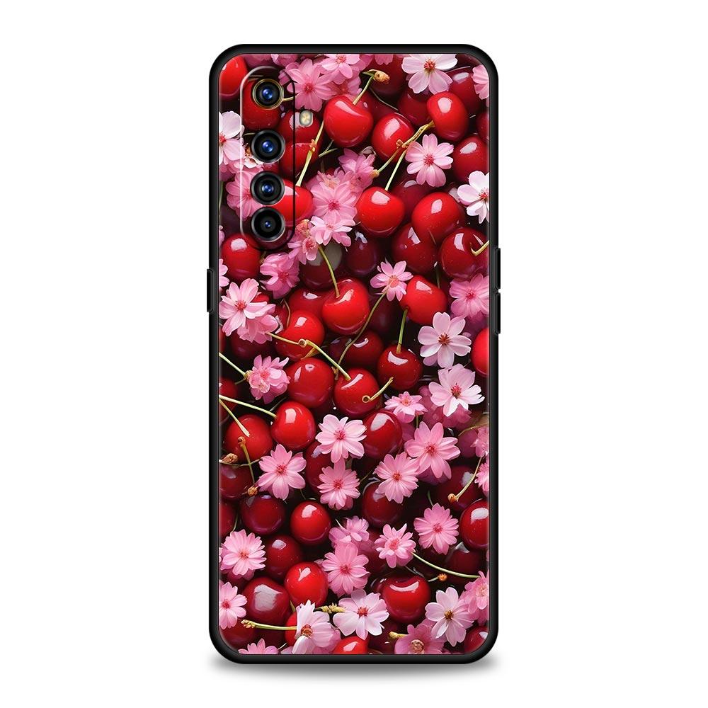 Red Cherry Phone Case For Realme 13 12 10 9 8 7 GT3 GT5 GT2 Pro Plus 5G C21 C25 C35 GT Neo 2 3 3T 5 Cover