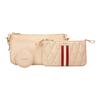 Bally Three-In-One Ginger Pattern Stitching Striped Leather Underarm Crossbody Shoulder Bag Women bags Beige 6236882