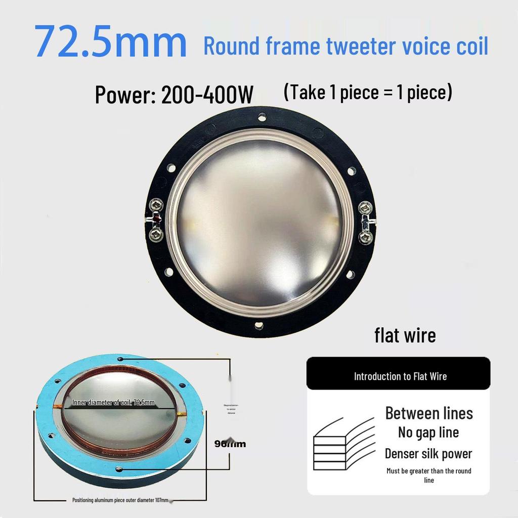 High-Frequency Voice Coil Diaphragm Repair Parts: 25-75 Core Round Flat Wire