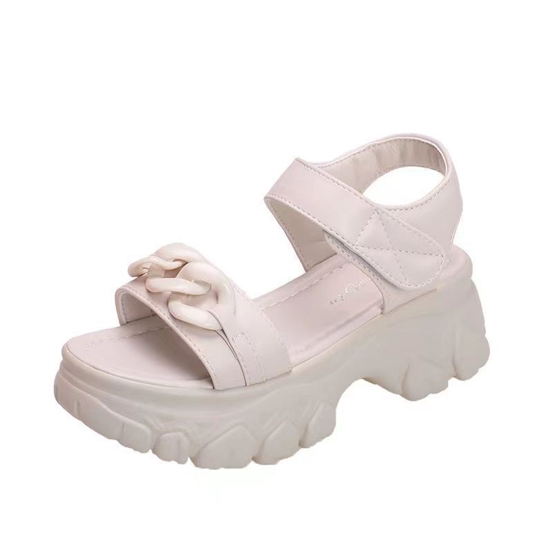 Comfortable and Elegant Round Toe Tip Platform Sandals for Women Daily New Breathable Fashion Vintage Original Sales Woman Shoes