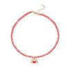New Starfish and Shell Beaded Necklace Summer Dopamine Ocean Crab Pendant Pearl Choker