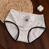 Women S Cotton Mid Waist Floral Antibacterial Underwear Full Cotton Long Crotch Daily Use