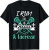 I Run On Jesus and Lacrosse Christian Player T-Shirt