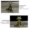 1PC Retro Copperware Incense Socket Zen Frog Ornaments Solid Pure Copper Frog Tea Pet Incense Holder Ornaments