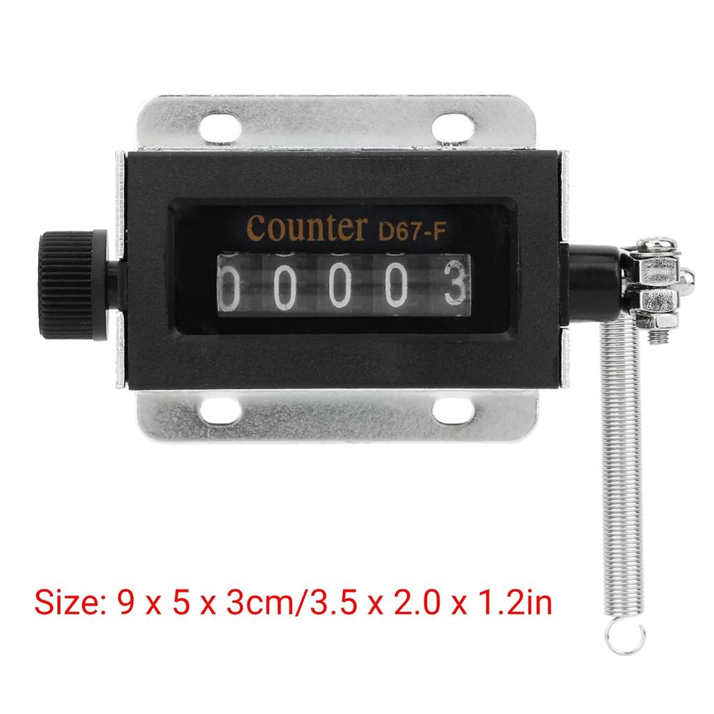 5 Digit Pull Counter D67-F 5 Digit Mechanical Resettable Manual Hand Pull Stroke Tally Counter Count Accurately