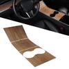 Vertical Wood Grain Style PVC Car Center Console Water Cup Panel Wrap Sticker Decal Cover Fit for Tesla Model 3 2017-