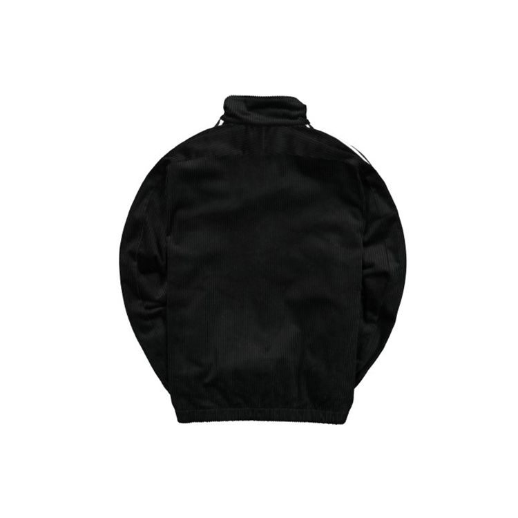 Adidas Originals Trefoil Corduroy Half-Zip Jacket Men Jackets Black ED6129