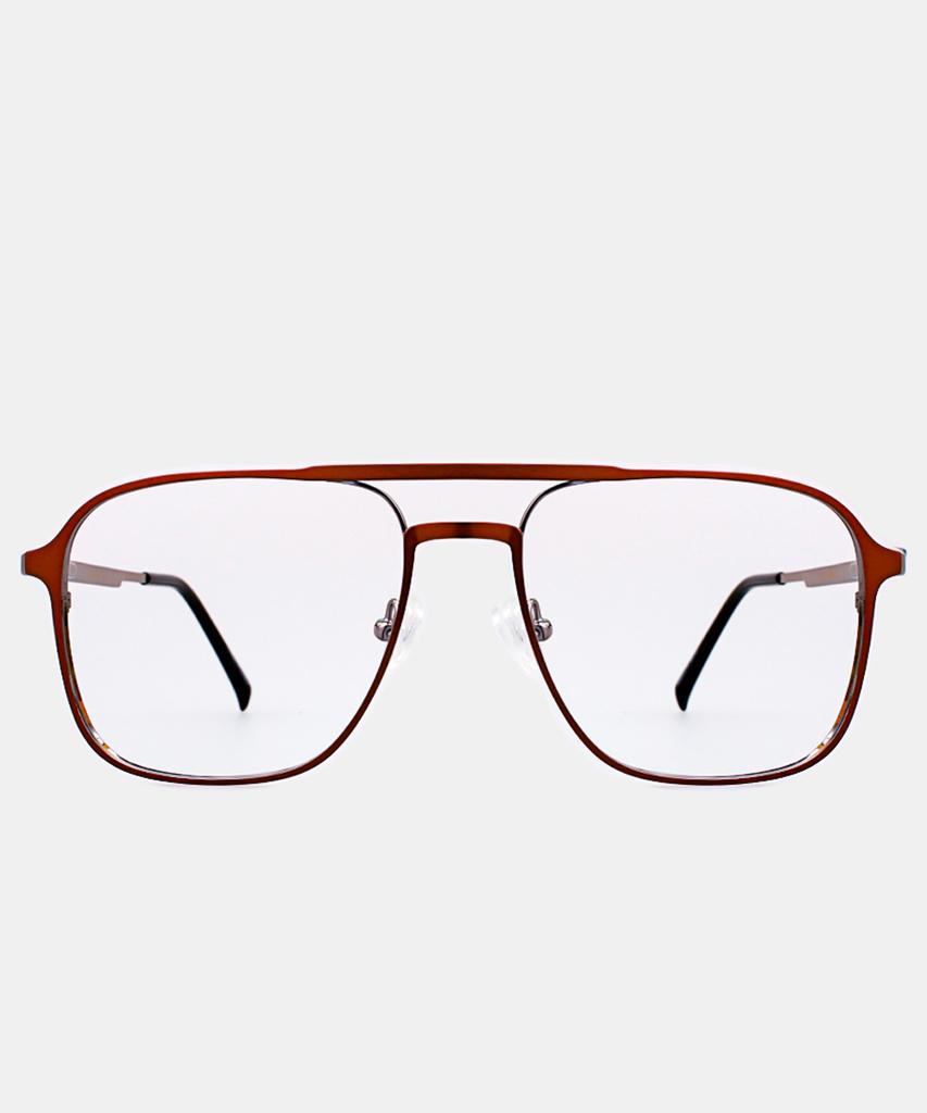 Ilsamsaemem Two-Bridge Boeing Metal Brown Blue Light Blocking Glasses
