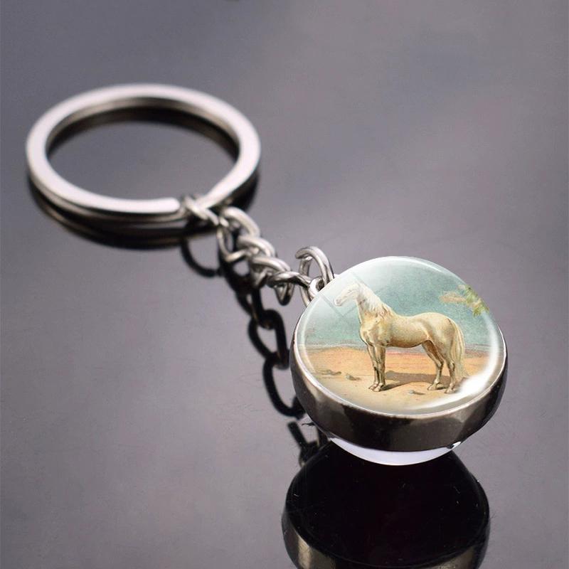 Glow In The Dark Horse Pendant Glowing Horse Stuff Luminous Horses Glass Ball Pendant Crazy Horse Lovers Gifts