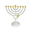 ABMH-Menorah 9 Grenar Traditionell Je Ljusstakar Hållare Jerusalem Tempel 9 Grenar Ljus