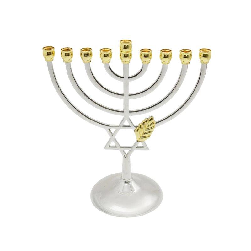 ABMH-Менора 9-свечная Традиционная Иудейский Подсвечник Храм Иерусалима 9-свечная