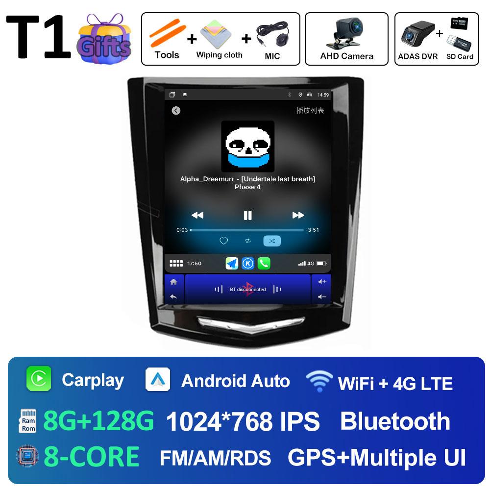 For Cadillac ATS XTS CTS SRX 2013 2014 2015 2016 DSP Stereo Wireless Carplay Android Auto 2.5D Touch Screen Head Unit No 2 din