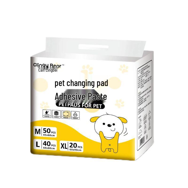 Thickened Adhesive Pet Training Pads - Disposable, Absorbent Dog Diapers with Corner Back Stickers.