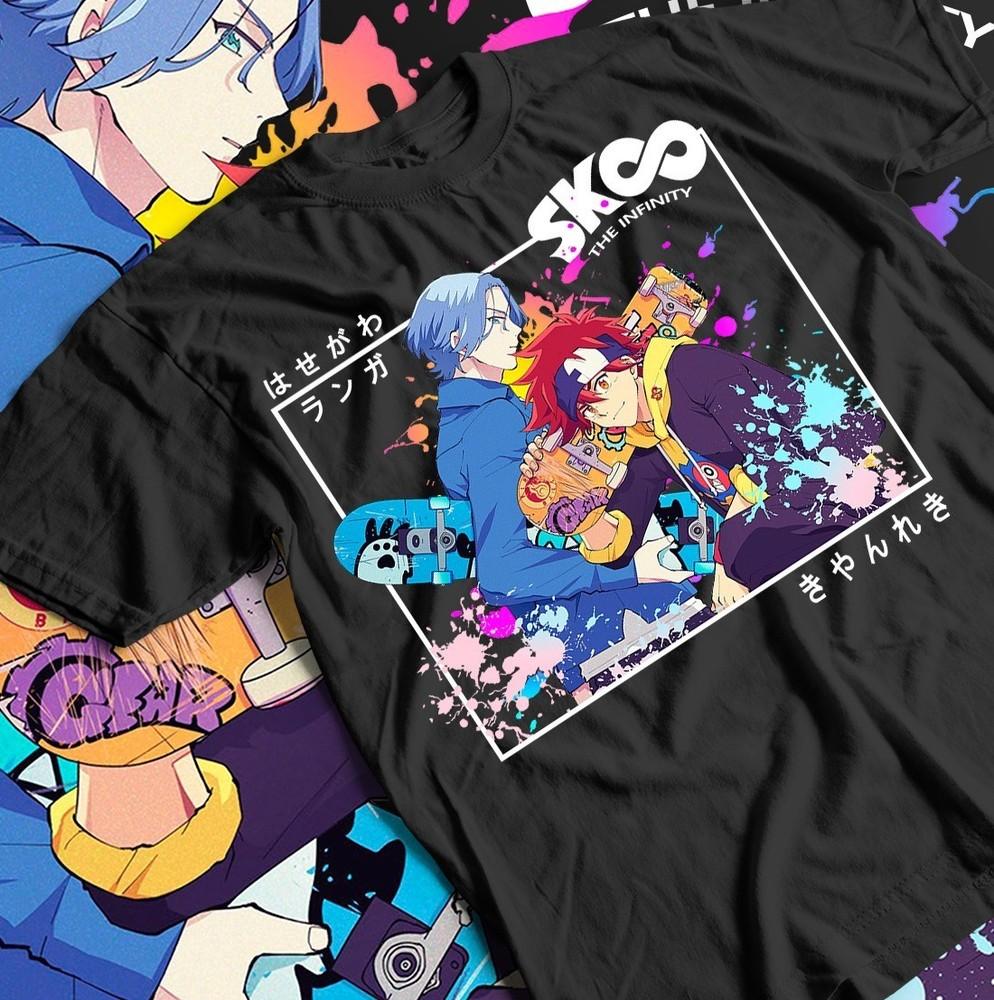 

Sk8 the Infinity Langa and Reki Fist Bump T-Shirt, Anime Skateboarding Tee, 4XL