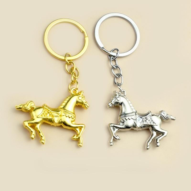 Zinc Alloy Horse Pendant Keychain Offering Long Time Durability Ideal For Keys Bags or Personal Style Enhancement