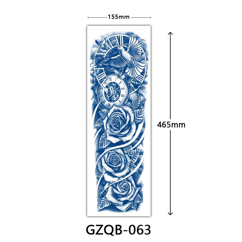 Herbal Tattoo Stickers, Semi-Permanent Tattoo Stickers, Herbal Juice Full Arm Tattoo Stickers