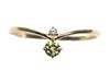 K10YG Duo Japanese Size 9 [Candy] Peridot/Diamond 0.014ct Ring,