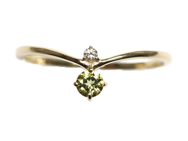 

Кольцо K10YG Duo японского размера 9 [Candy] с перидотом/бриллиантом 0,014 карата,