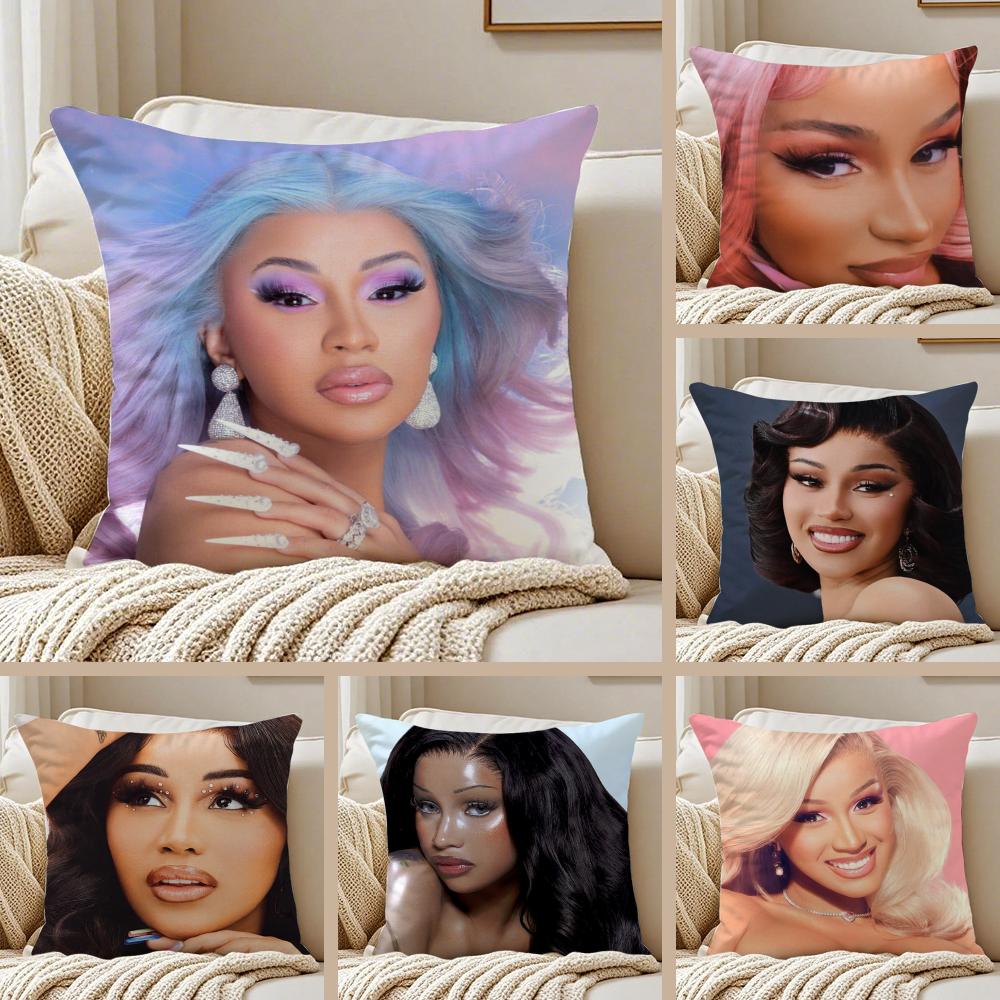 Singer CCardi B Cushion Cover Pillowcase Antidustmite living Room Sofa Decor Cushion Room