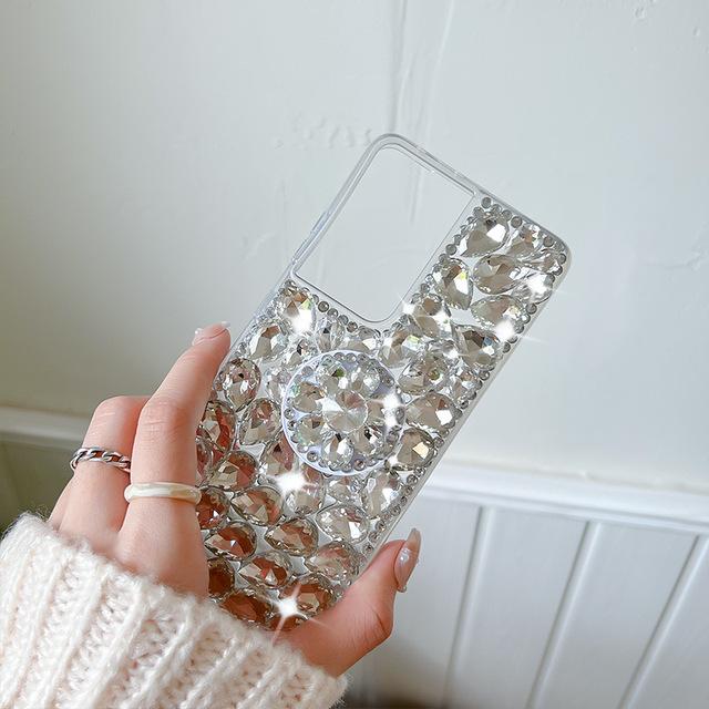 

Роскошный чехол для телефона со стразами для Samsung Galaxy S22 Ultra S21 Plus S20 Fe Note 20 10 Plus S10 Plus Diamond Cover с кронштейном For Galaxy S22
