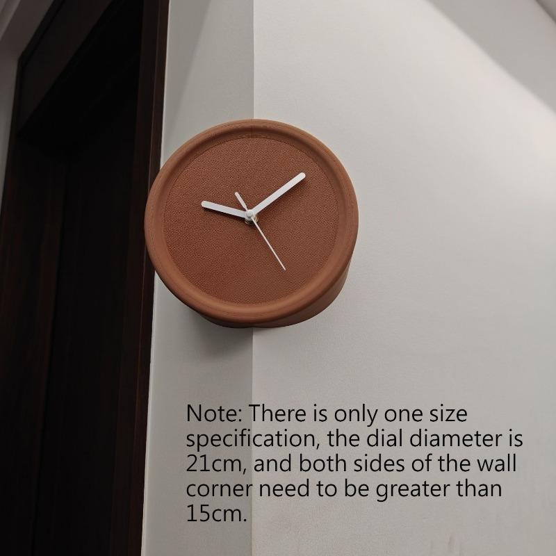 BEPAN Decorative Clock No Punching Inner and Outer Corners Living Room Simple Silent Wall Clock Sense of Technology Art Decoration