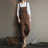 Womens Corduroy Overalls Casual Loose Dungarees Baggy Playsuits Jumpsuits Plus Size