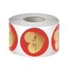 500Pcs Valentines Day Sticker 38mm Love Heart Sticker Self-Adhesive Wrapping Labels for Envelopes Case Valentines Card