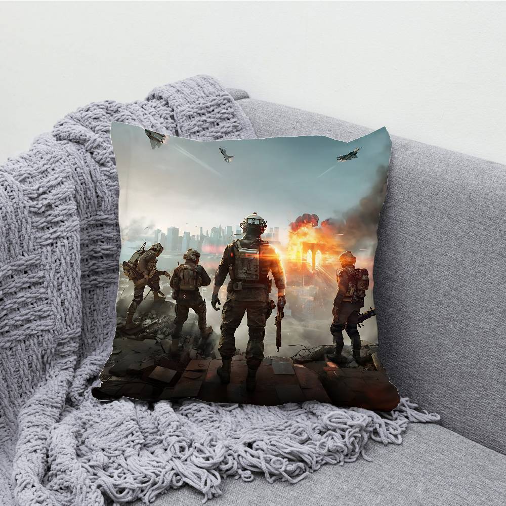 B-Battlefield 6 Pillowcases Bedroom Living Room Sofa Home Decor Polyester Cushion Cover with Zipper