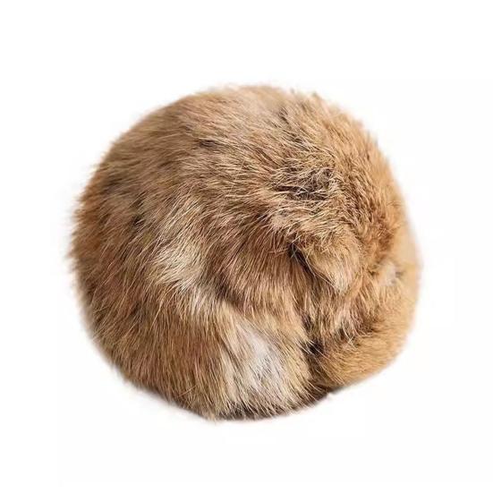 Flauschiger Ball Katzen Spielzeug Weicher Flauschiger Kaninchenfellball Waschbar Lustiger Katzen Jagdball Bunny-Kick Spielzeug für Indoor Katzen Bewegung Stimuliert Jagdinstinkt