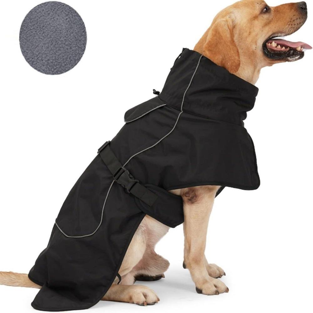 Dog Clothes Fleece Thickened Cotton Clothes Large Dog Waterproof Cotton Clothes Medium and Large Dogs Snow-proof Warm Dog Cotton Clothes