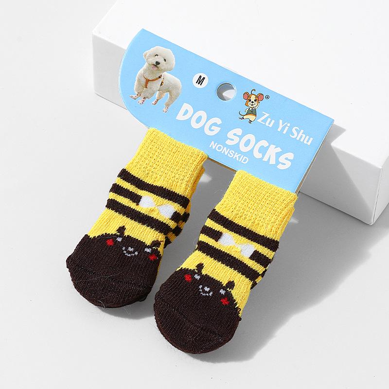 High-Quality Non-Slip Pet Socks for Small Dogs - Cotton Booties for Poodles & Teddies