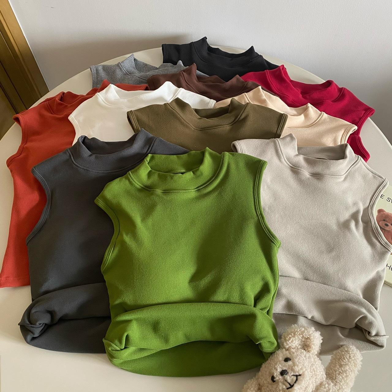 

Женский терможилет с получерепаховым воротником и тонким женским топом без рукавов с мягкой подкладкой