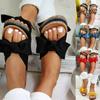 Inner Lining Womens Flatform Bow Slip On Mule Flip Flops**