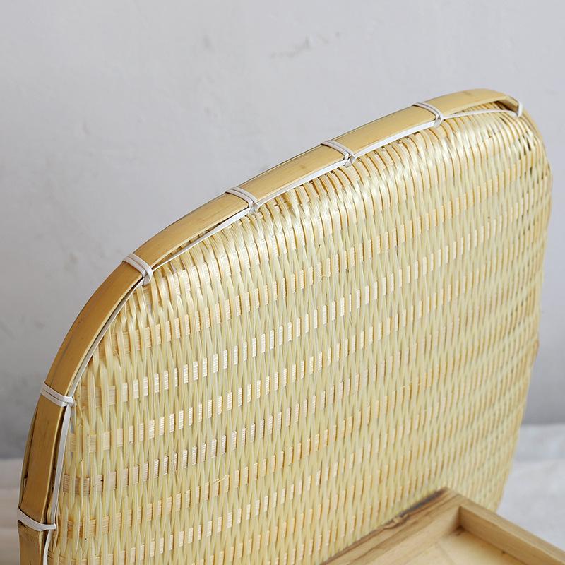 Handmade Square Bamboo Basket: Versatile for Winnowing, Drying, Steaming, or Sifting