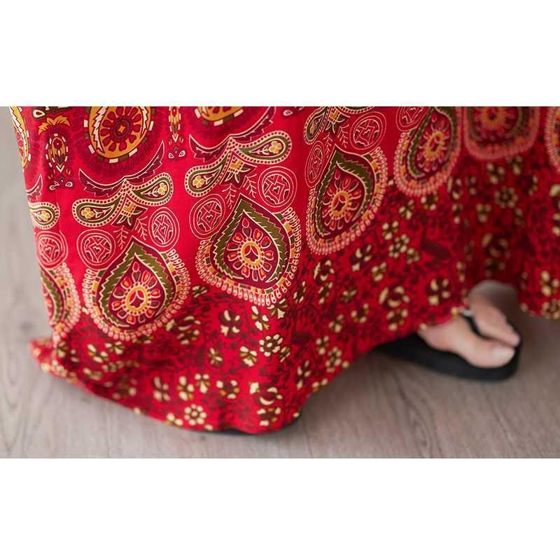 Summer V-neck Large Size Loose Literary Vacation Style Beach Dresses